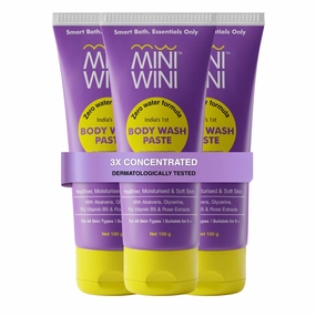 3X Concentrated Body Wash Paste 3 X 100g (3.5 fl oz) | Face   Body Cleanser | Aloe Vera, Pro-Vitamin B5 & Glycerin | Travel-Friendly | Daily Use | For Men, Women & Kids | All Skin Types