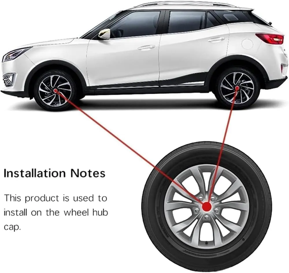 4 pcs Wheel Hub Covers Hub Centre Caps for Smart Brabus 75 mm, Badge Logo Wheel Center Cap Sticker Waterproof DustProof Rim Decoration Accessories,B