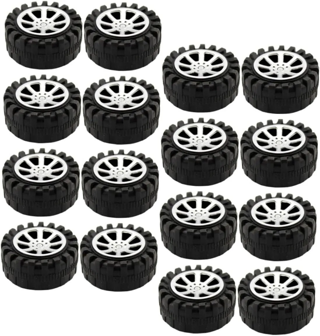 40pcs Mini Toy Car Wheels Accessories Wheel Models for Creative Projects Replacement for Boys and Girls Toy Vehicles for Crafting and Playtime Fun
