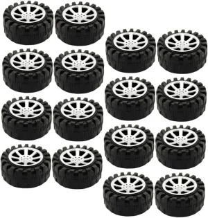 40pcs Mini Toy Car Wheels Accessories Wheel Models for Creative Projects Replacement for Boys and Girls Toy Vehicles for Crafting and Playtime Fun