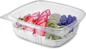 48oz RPET Clear Hinged Lid Deli Container -200Pcs