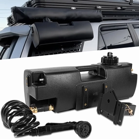 4.0 Gallon Self-Pressurized Water Tank for Camping Showers, Bumper Mount Bed Mount or Roof Rack Mount Portable Water Storage for Trucks & Off Road Vehicles