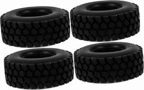 4pcs Rubber Toy Wheels for Boys and Girls Crafts Smooth Replacement Parts for Toy Cars Trucks and Trailers Educational Playthings for Creative Miniature Projects