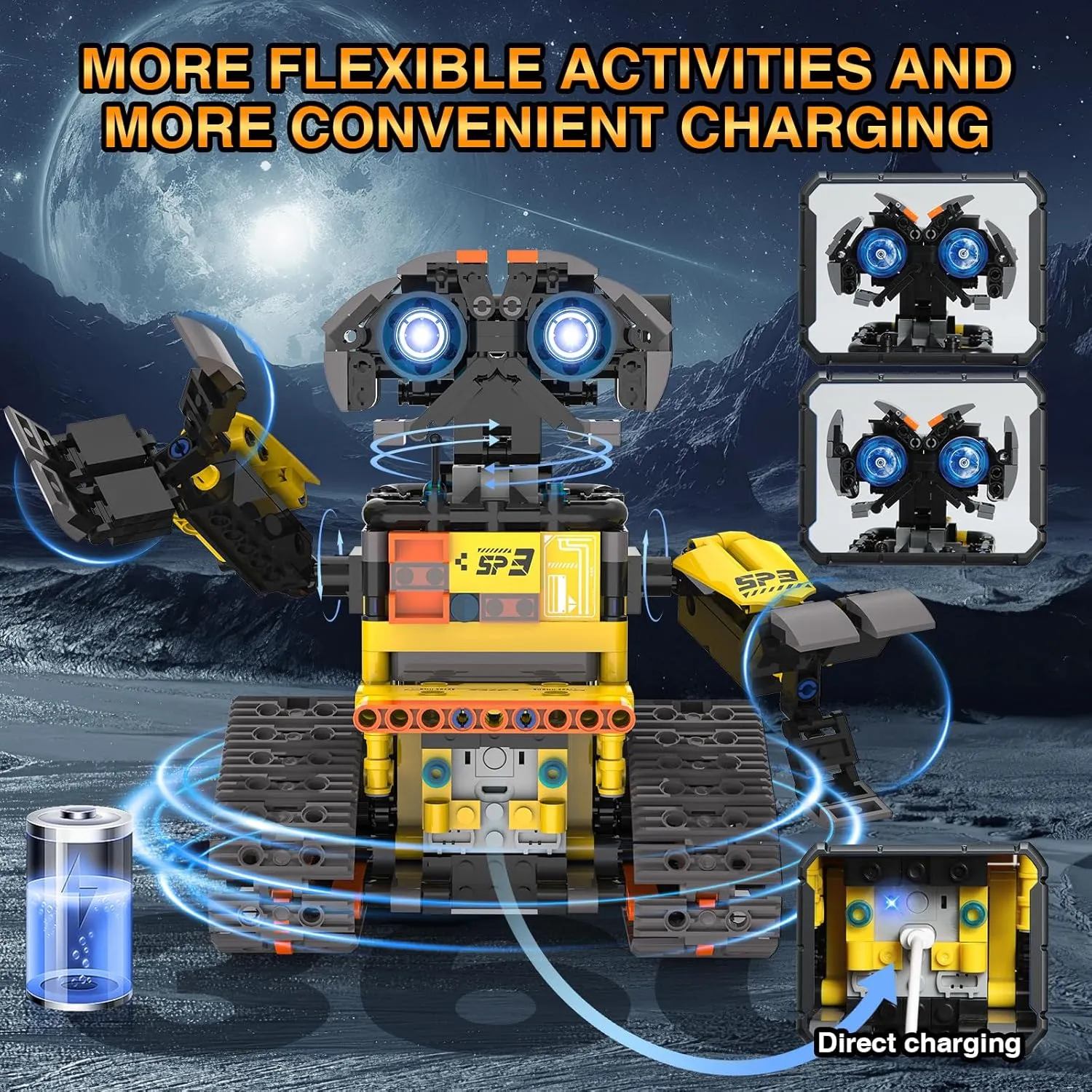 5 in1 Stem Robot Building Kit for Kids Ages 8-13, 688 PCS Remote & App Controlled Dinosaur Car Building Toys for Kids Science Learning, Birthday Gifts for 8 9 10 11 12  Years Old Boys Girls