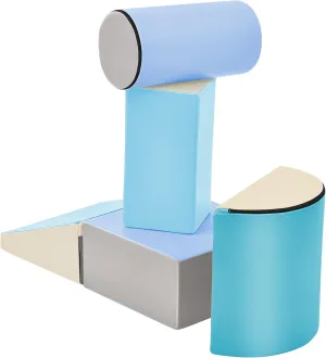 5-Piece Soft Foam Climb and Crawl Activity Playset – Includes Slide Ramp, Cylinder Block, and Semicircle Block for Indoor Active Play and Child Development