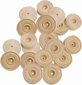 50pcs Premium Wooden Toy Wheels DIY Handmade Craft Accessories for Boy Girl Small Wheel Supplies for Model Making and Creative Projects