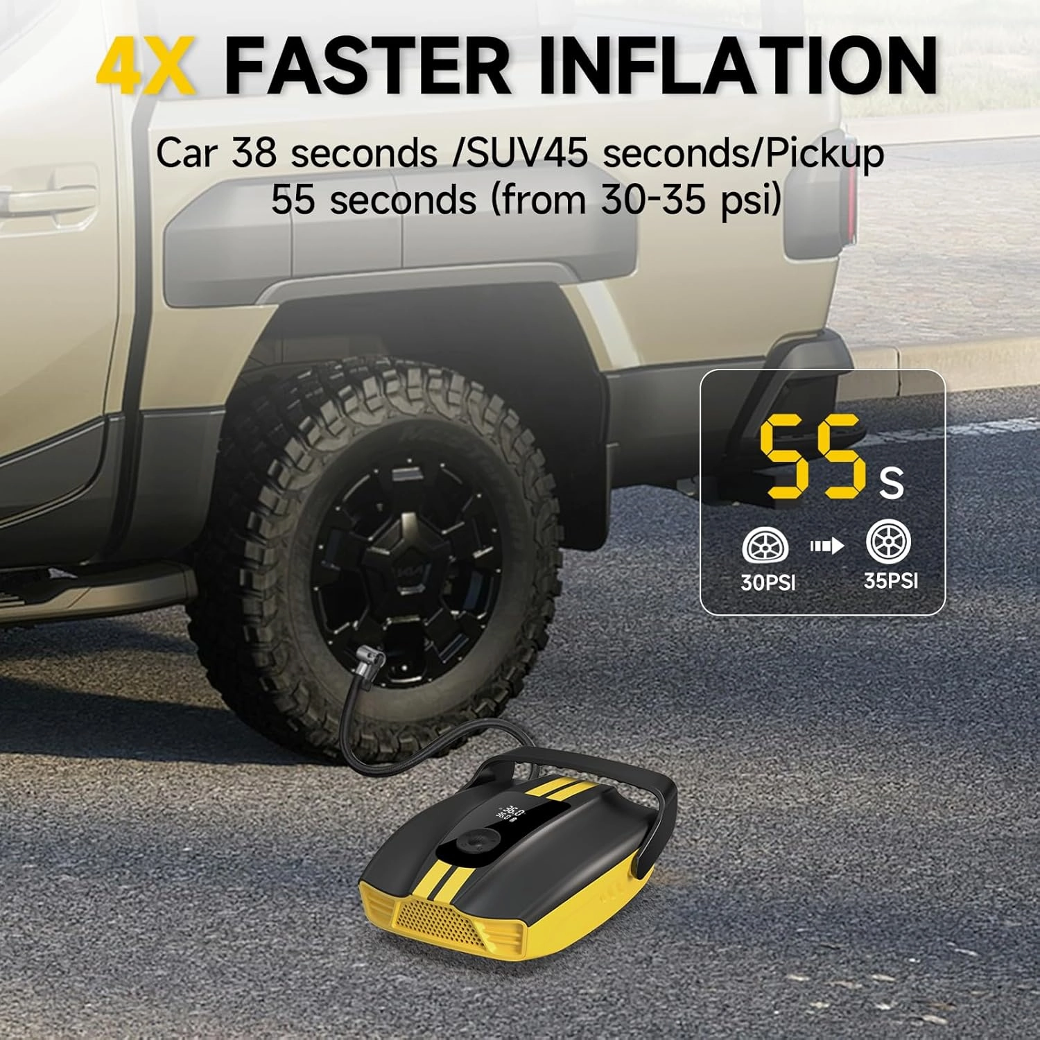 50PSI Paddle Board Pump Electric Portable, 10000mAh Sup Pump with Auto-Off,9 Modes Paddleboard Pump for Stand Up Paddle Board/Car/Kayak/Motorcycle/Bicycle