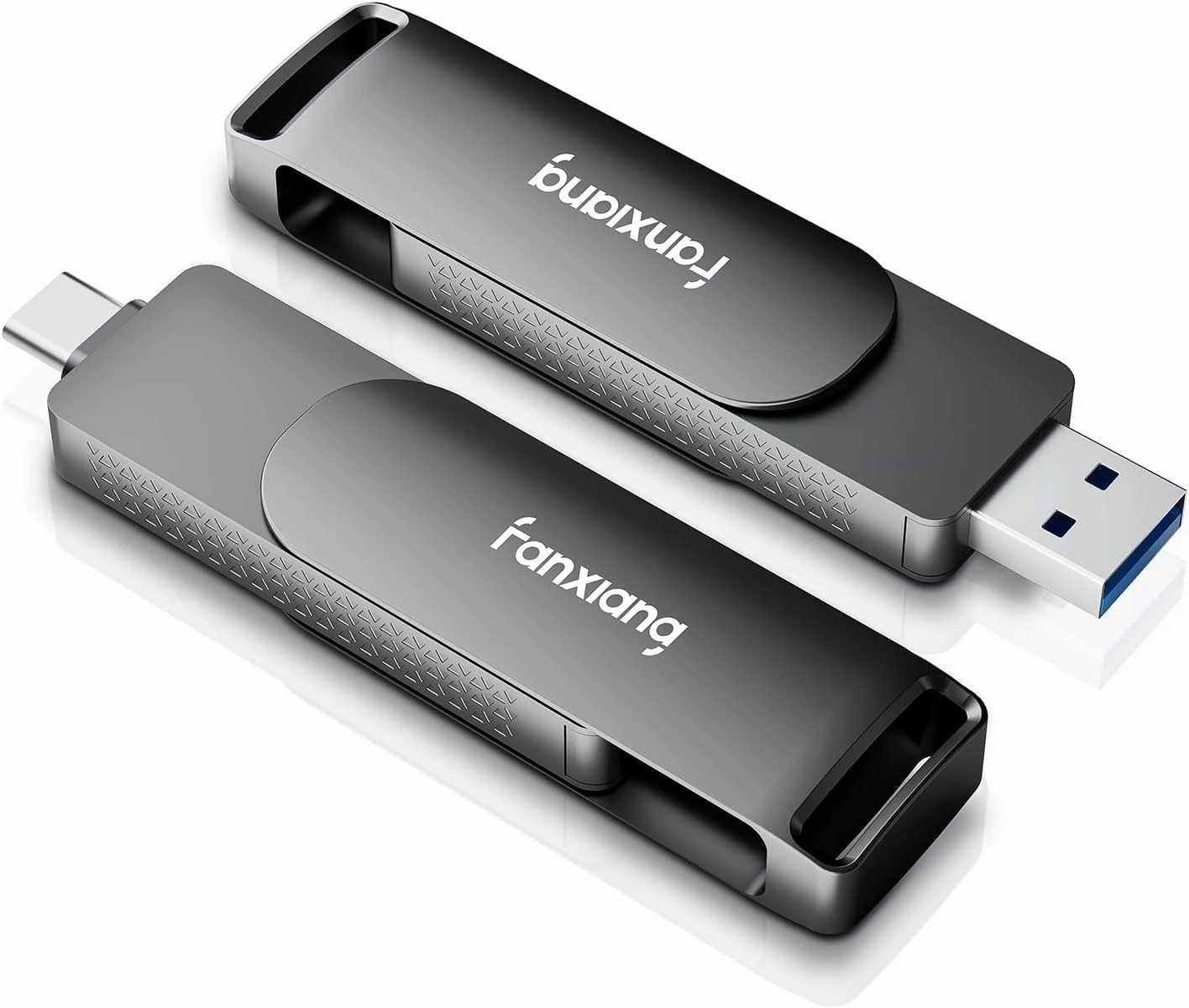 512GB Fast External SSD Flash Drive Up to 2000MB/s USB3.2 Gen2, Dual USB Drive USB A Type-C, 2-in-1 USB Memory Stick Solid State Thumb Drive for iPhone 15/16/Android/Windows/MacPC/Laptops