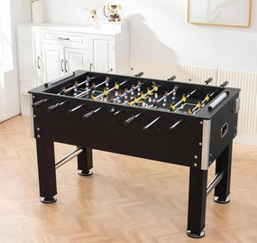 54.5'' Foosball Table for Adults,Full Size Competition Soccer Game Table with Anti-Tipping Leg,Balls and Cup Holder,Arcade Table for Home,Family,Game Room and Office