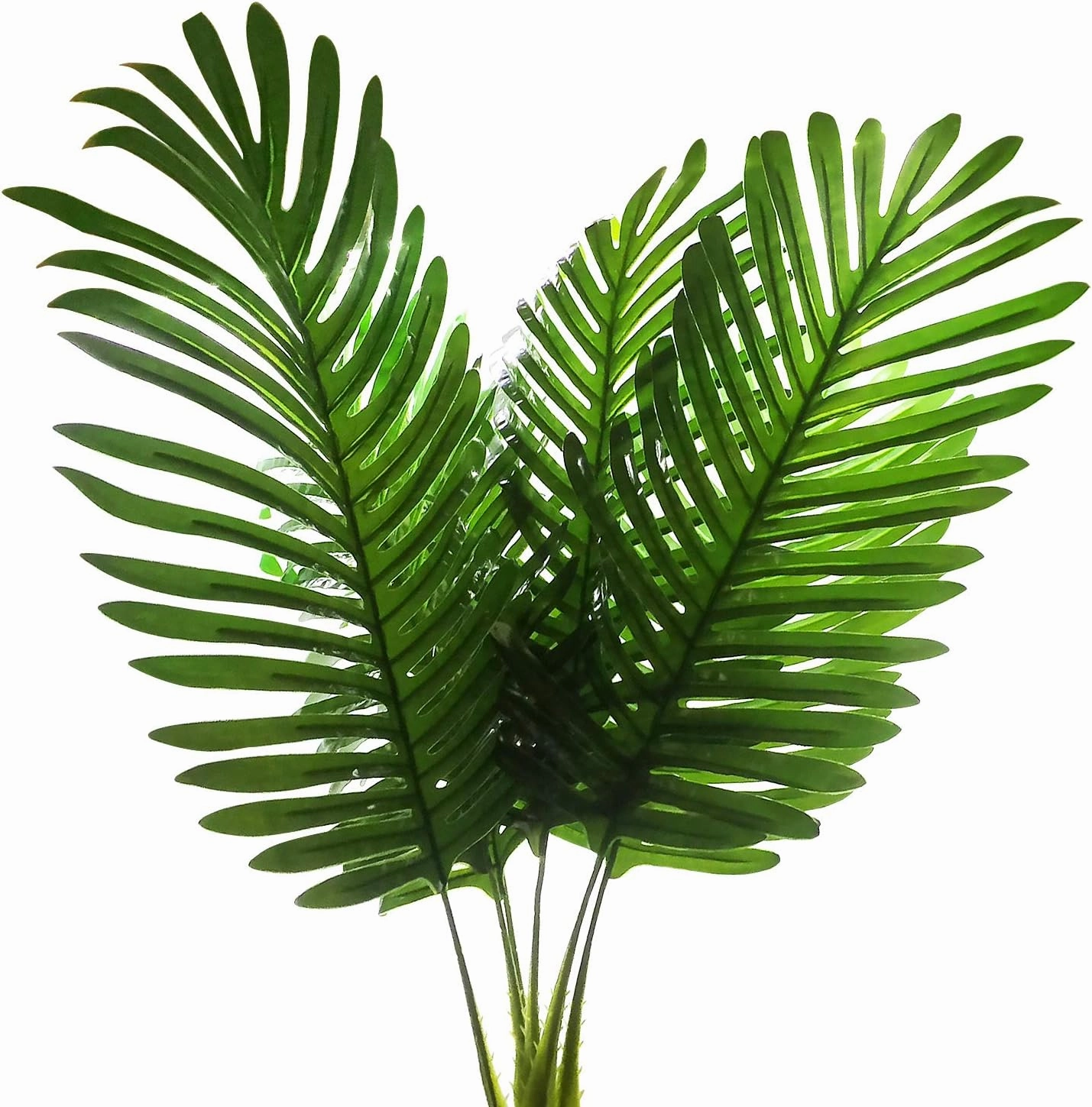 5 Pack Palm Artificial Plants Leaf for Home Kitchen Party Flowers Arrangement Wedding Decorations,Faux Large Tropical Palm Leaves Imitation Ferns