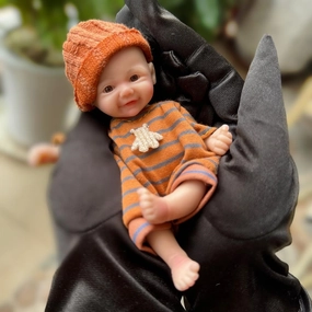 5inch Mini Palm Soft Full Body Silicone Reobrn Baby Doll Realistic Silicone Miniature Anatomically Correct Girl Doll