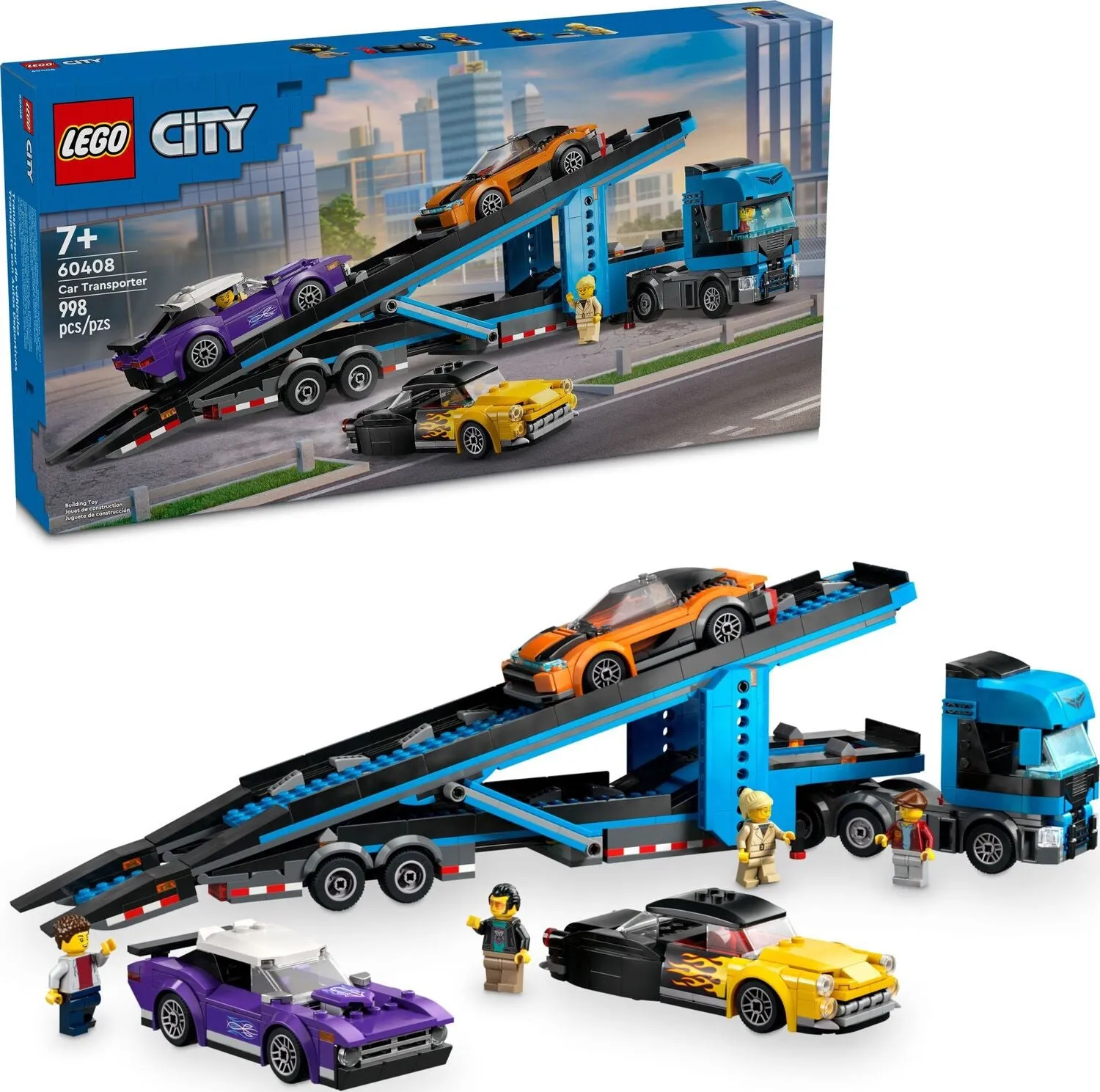 60408 Car Transporter Truck with Sports Cars