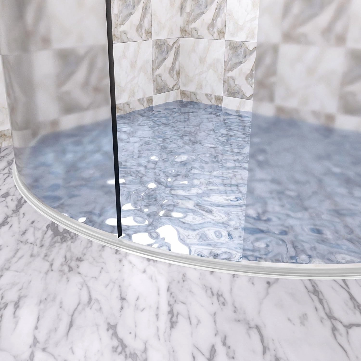 67" Shower Threshold Water Dam, Self-Adhesive Shower Barrier and Kitchen Water Stopper sealing Retention System Rubber Shower Guard Dam for Dry And Wet Separation Caulk Seal Strip Edge Trim