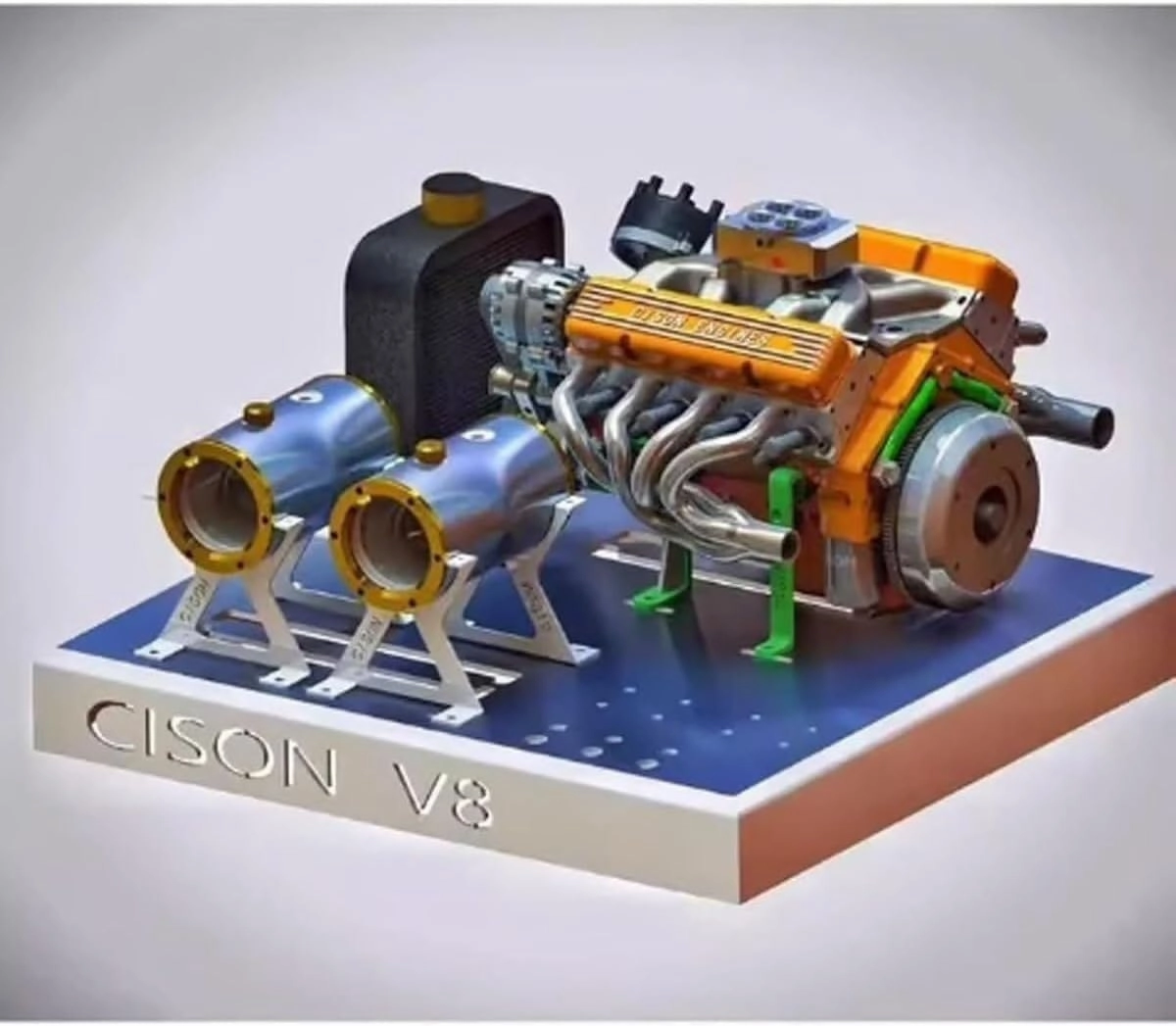 89%-Gasoline Ohv V8 Small-Block Engine Model Kits 4-Stroke 44cc Water-Cooled 1/6,Mini Cison V8 Engine Kit Gas,Build Your Own Stem V8 Model Engine Kit for Adults,Internal Combustion Engine Model(Black)