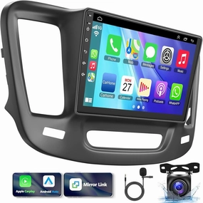 9" Car Stereo w/Carplay Android Auto for Chrysler 200 200C 200S 2015-2019 Double Din Android 13.0 Touch Screen Car Radio Receiver w/WiFi GPS Navigation Bluetooth AHD Backup Camera Mic - 2 32G