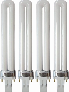 (4 Pack) PL13S/27/ECO - Compact Fluorescent Plug-in - 13 Watt - 120 Volt - T4-2-Pin (GX23) - Dimmable - 2,700 Kelvin (Soft White)