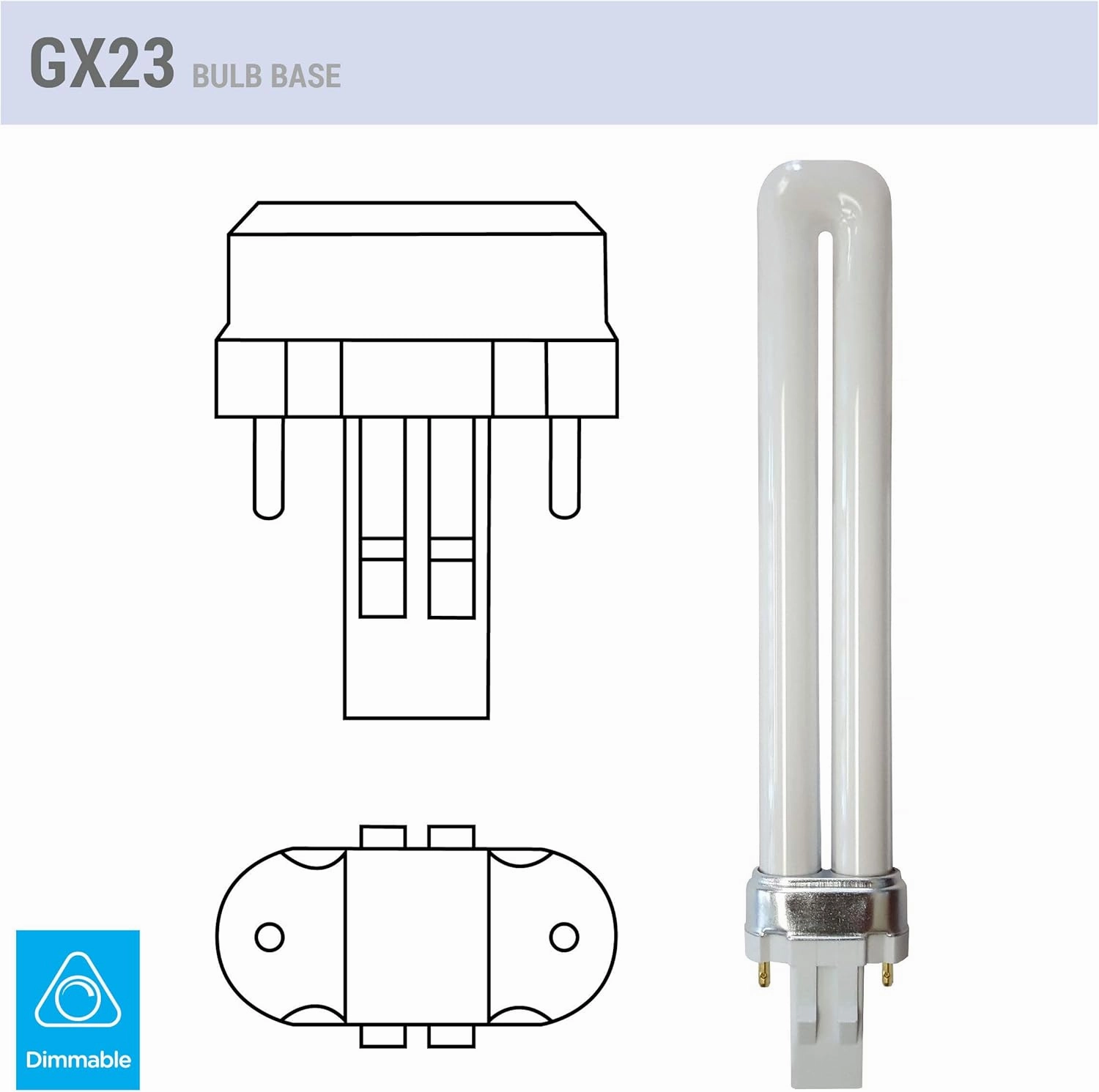 (4 Pack) PL13S/27/ECO - Compact Fluorescent Plug-in - 13 Watt - 120 Volt - T4-2-Pin (GX23) - Dimmable - 2,700 Kelvin (Soft White)