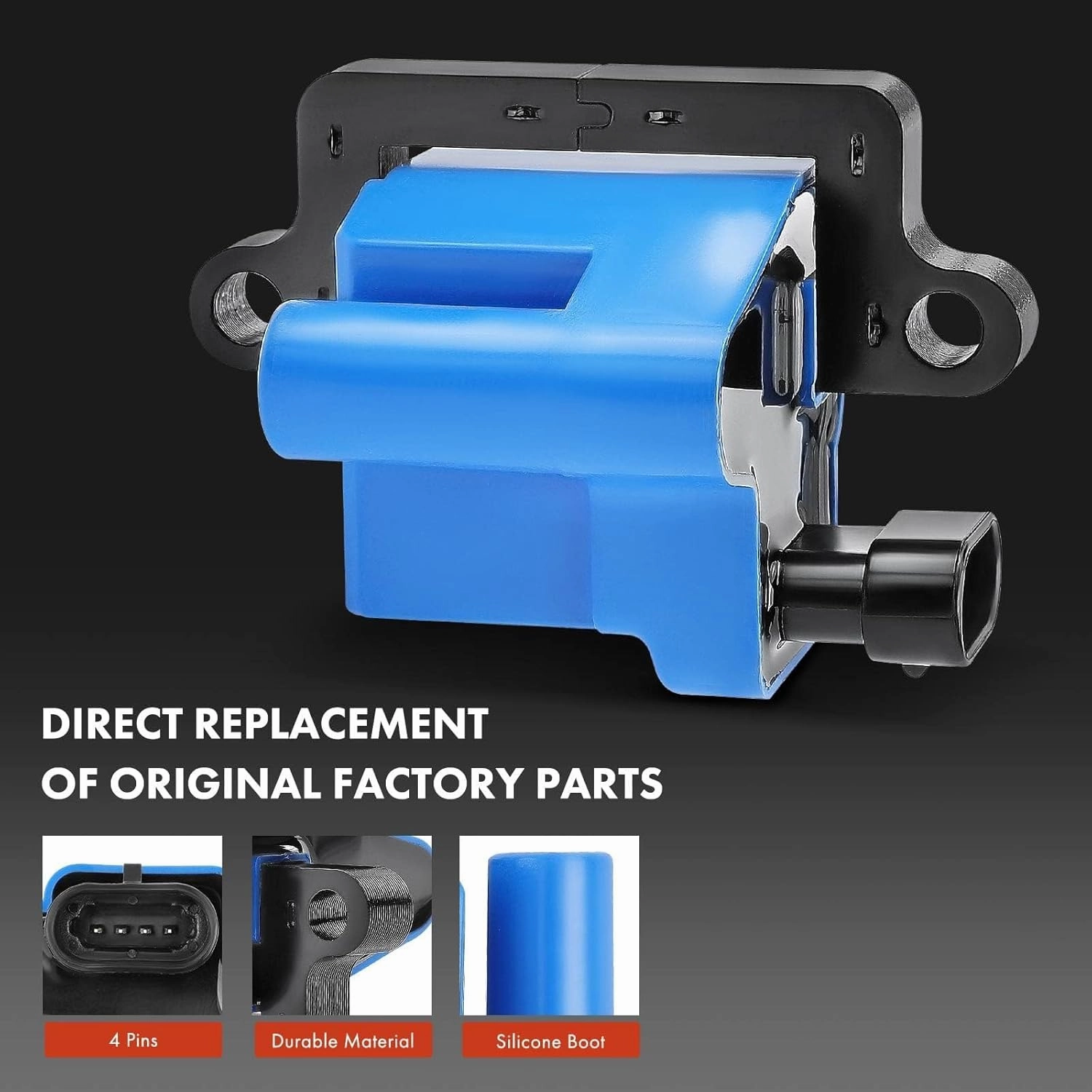 A-Premium Set of 8 (Blue) Ignition Coil Pack and Iridium Spark Plugs Compatible with Chevrolet Silverado GMC Sierra 1500 2500 Tahoe Yukon Buick Cadillac Hummer
