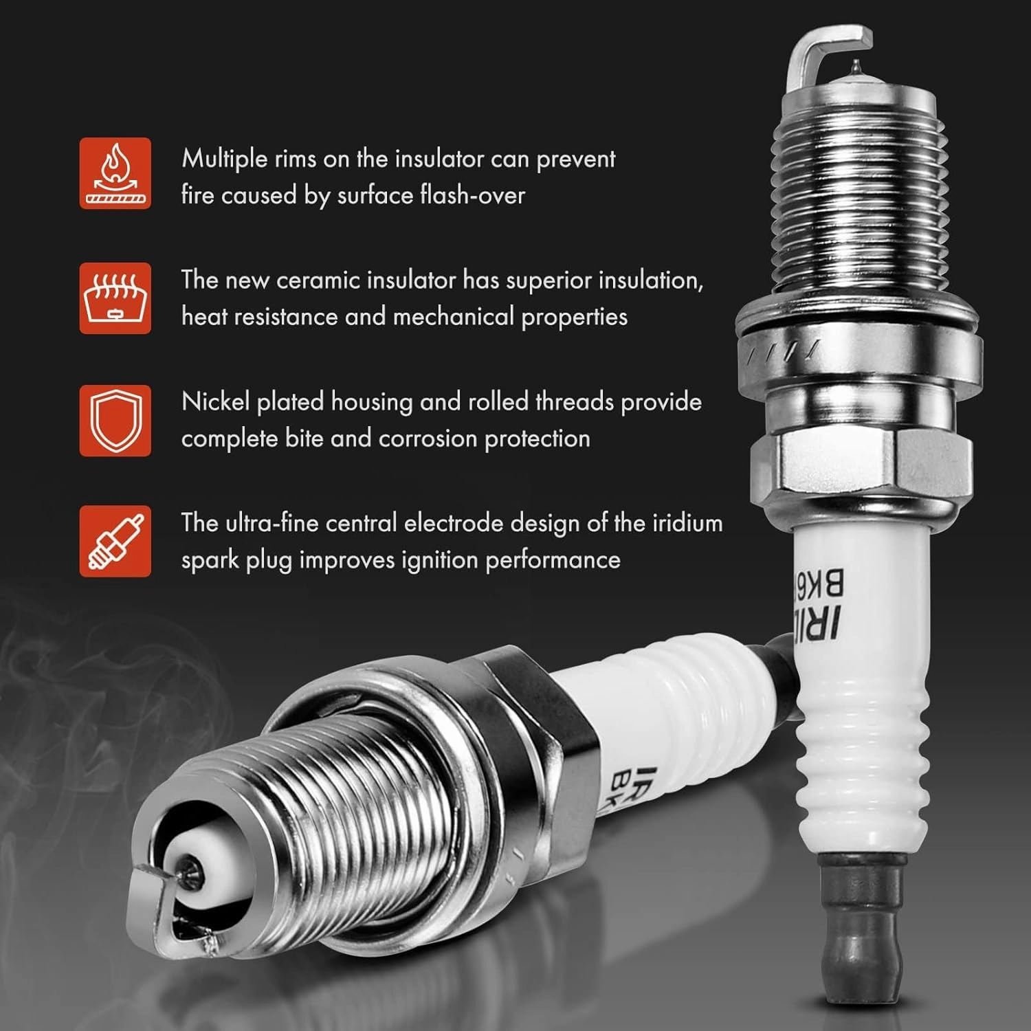 A-Premium Set of 8 (Blue) Ignition Coil Pack and Iridium Spark Plugs Compatible with Chevrolet Silverado GMC Sierra 1500 2500 Tahoe Yukon Buick Cadillac Hummer