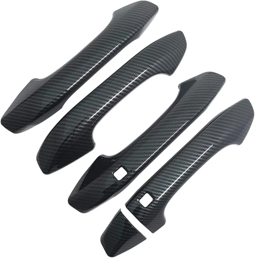 ABS Carbon Fiber Style Exterior Door Handle Cover Trim for Kia K5 2020 2021 2022 2023 2024 2025 with Smart Keyhole (Not for Optima 2015-2019)