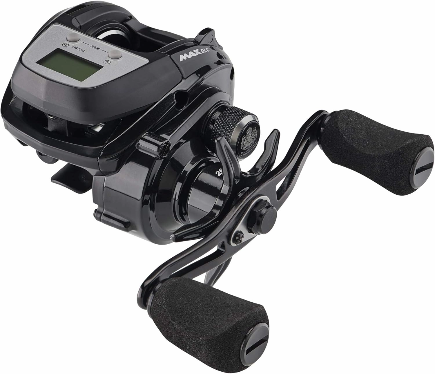 Abu Garcia Max Digital Line Counter Low Profile Baitcast Reel, Size LP (1498727), Carbon Fiber Star Drag, Max of 20lb | 9.0kg, Durable, Lightweight and Strong,Black