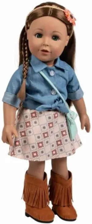 ADORA Amazing Girls - 18” Fashion Doll, Poseable Limbs, Rooted Hair for Styling, Open and Close Eyes, Soft Huggable Body | Stylish Playmate (Cassidy)