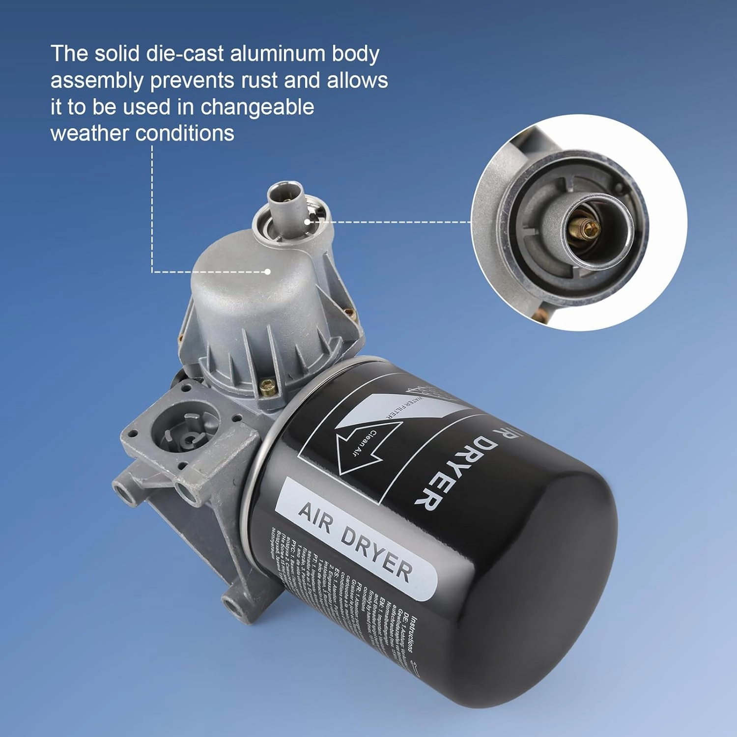 Air Dryer Assembly Compatible with Meritor Wabco System Saver 1200 Series, Replace R955205 4324130010 TR955205
