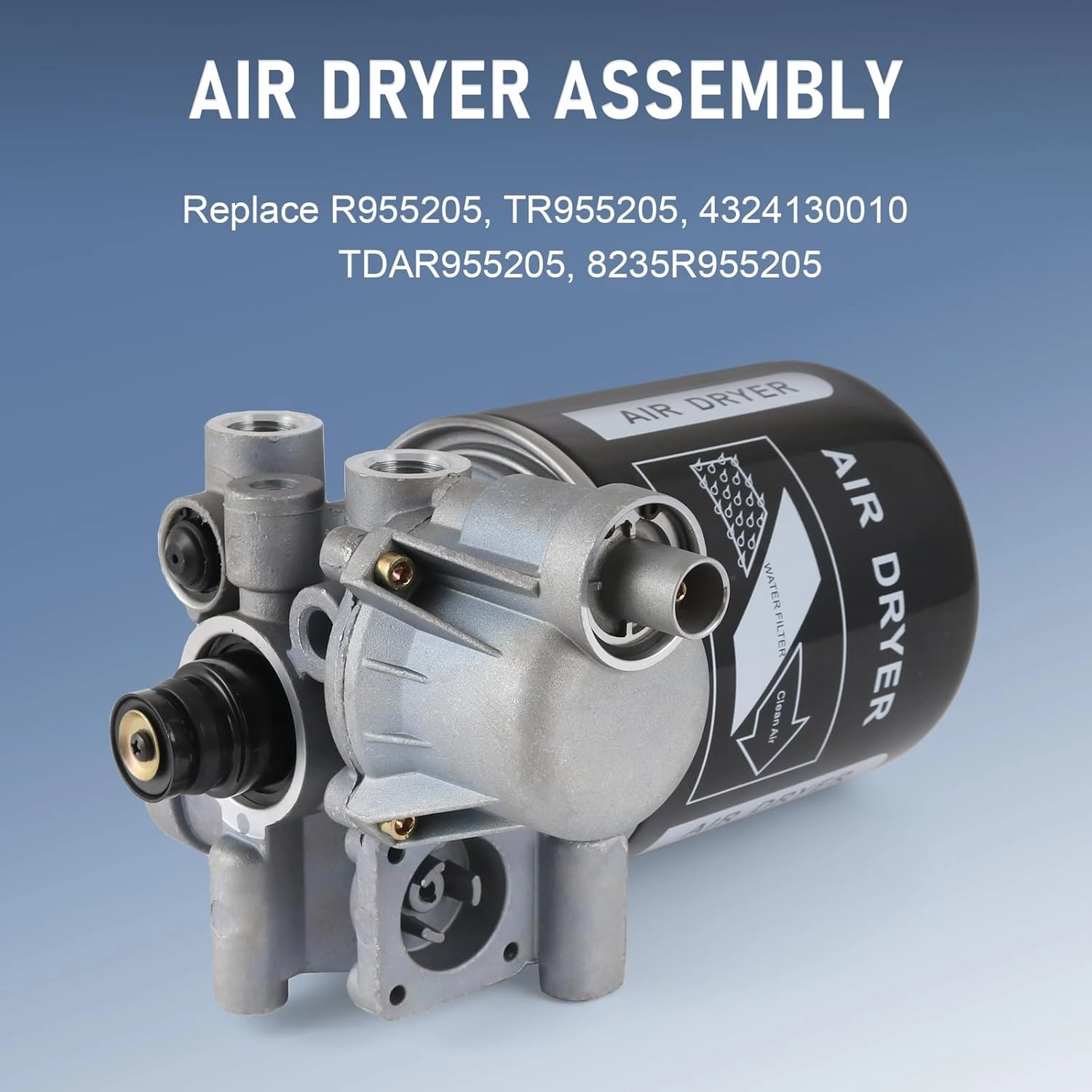 Air Dryer Assembly Compatible with Meritor Wabco System Saver 1200 Series, Replace R955205 4324130010 TR955205