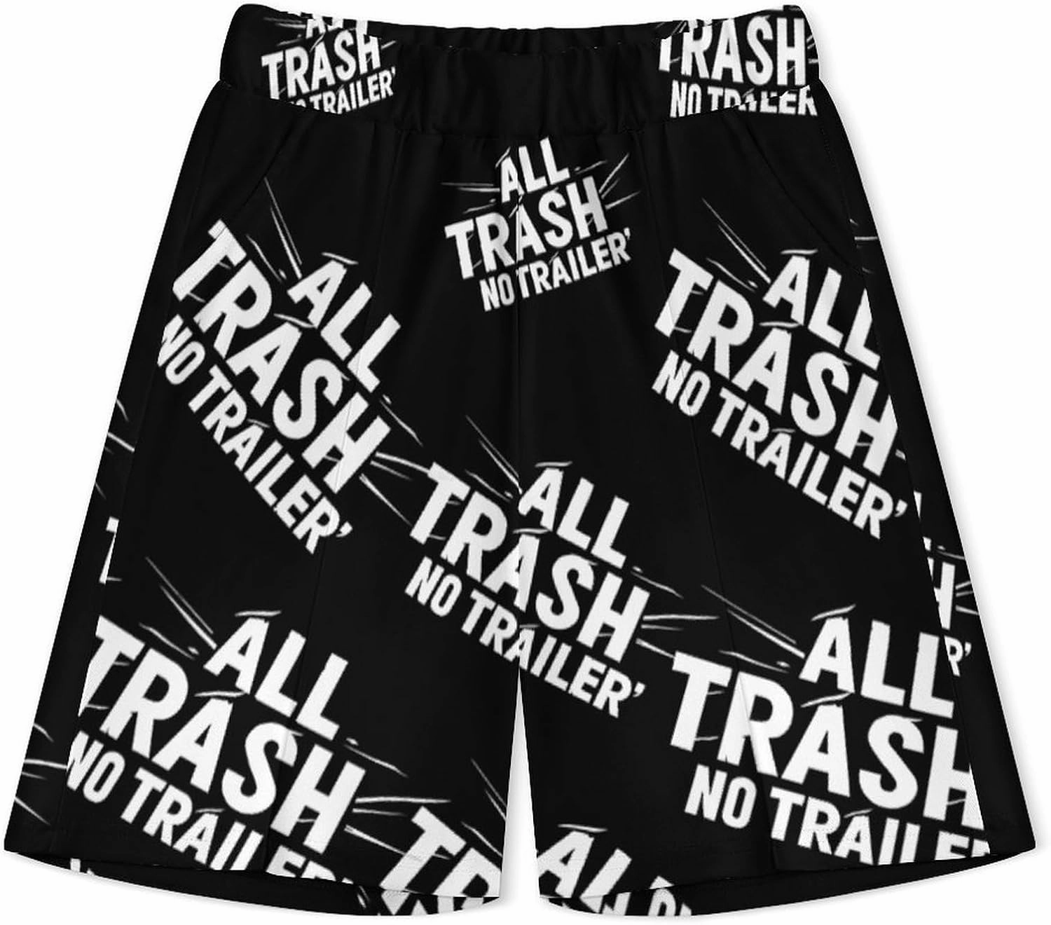 All Trash No Trailer Fashion Mens Polo Shirts And Shorts Set Summer Outfits 2 Piece