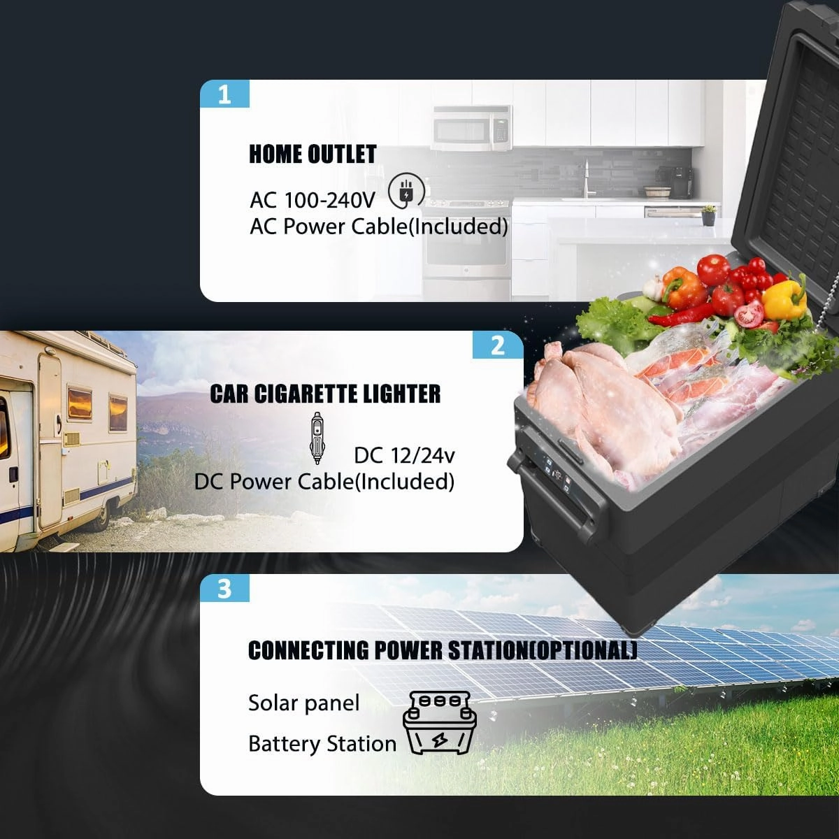 Alpicool NCF45 Portable Fridge Freezer,12 Volt Car Refrigerator, 42 Quart (40 Liter) Fast Cooling 12V Car Fridge -4℉~68℉,for Outdoor, Camping, RV, Truck
