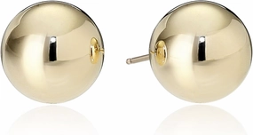 Amazon Essentials Plated Sterling Silver Polished Ball Stud Earrings , (previously Amazon Collection)