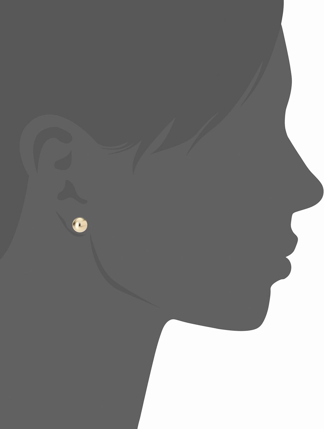 Amazon Essentials Plated Sterling Silver Polished Ball Stud Earrings , (previously Amazon Collection)