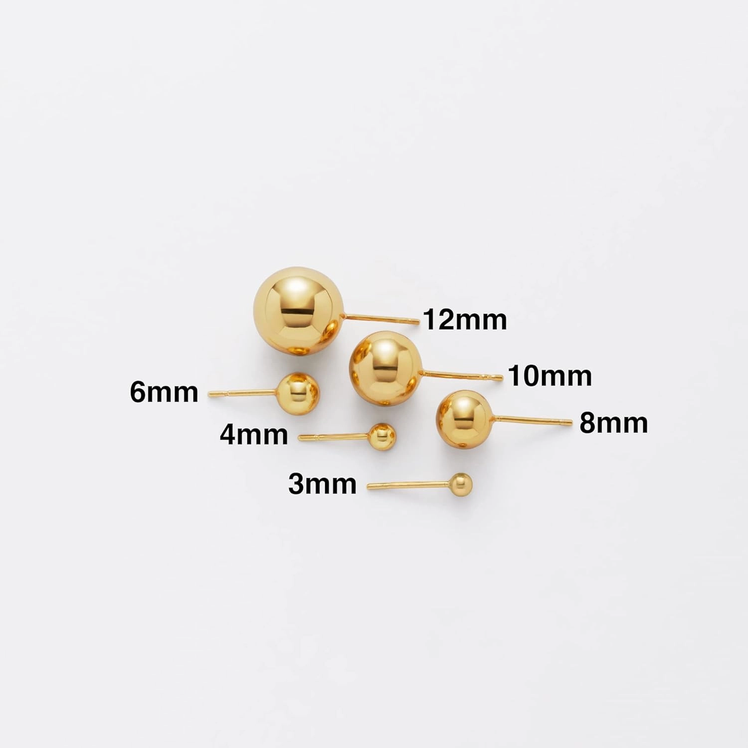 Amazon Essentials Plated Sterling Silver Polished Ball Stud Earrings , (previously Amazon Collection)