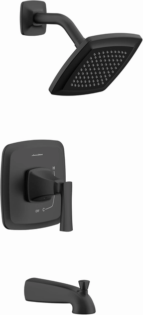 American Standard 7426508.243 Belmeade Tub and Shower Trim Kit with Valve, 1.8 GPM, Matte Black
