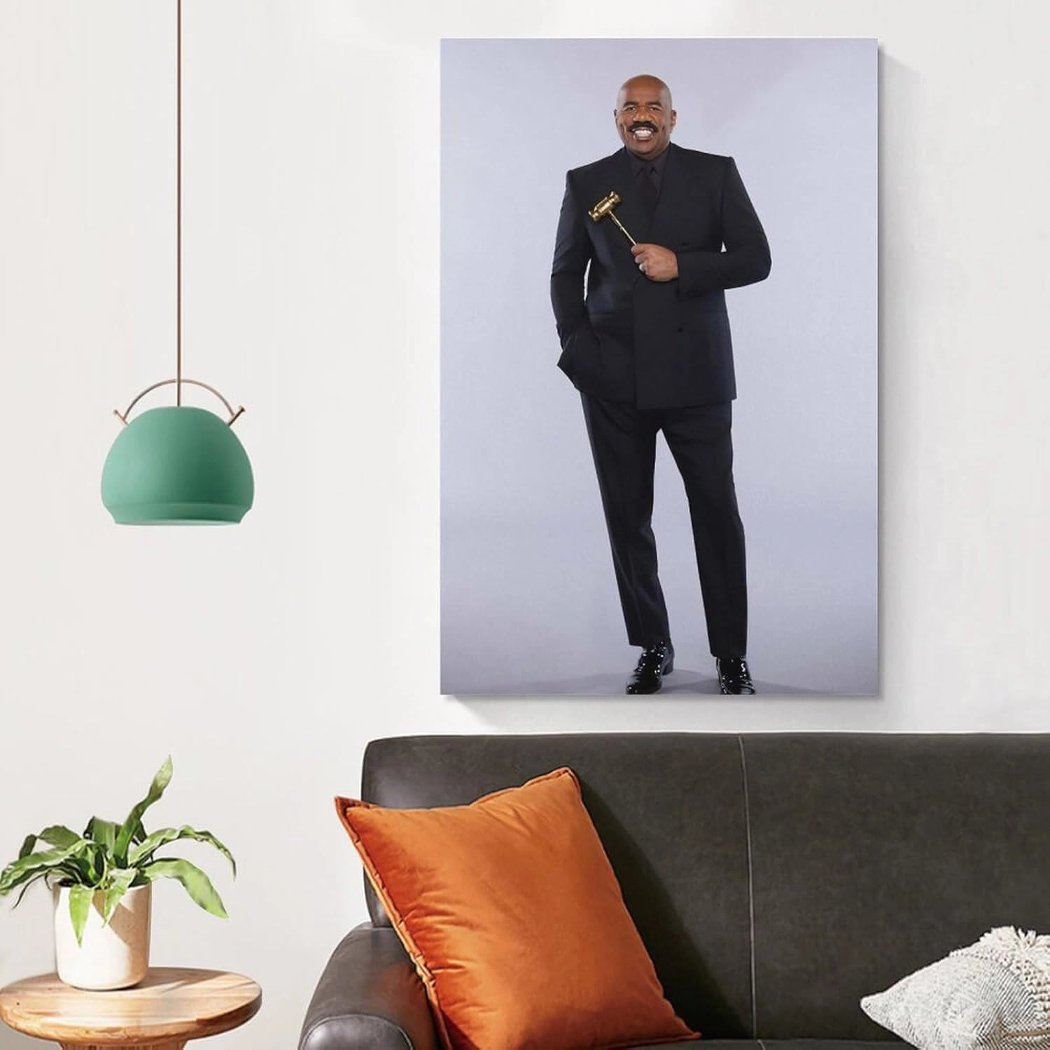 American Television Hosts Steve Harvey Poster Canvas Wall Art Posters For Room Aesthetic And Decor 2 Poster For Bedroom Bathroom Living Room Office Kitchen Decor 20x30inch(50x75cm)Unframe-style