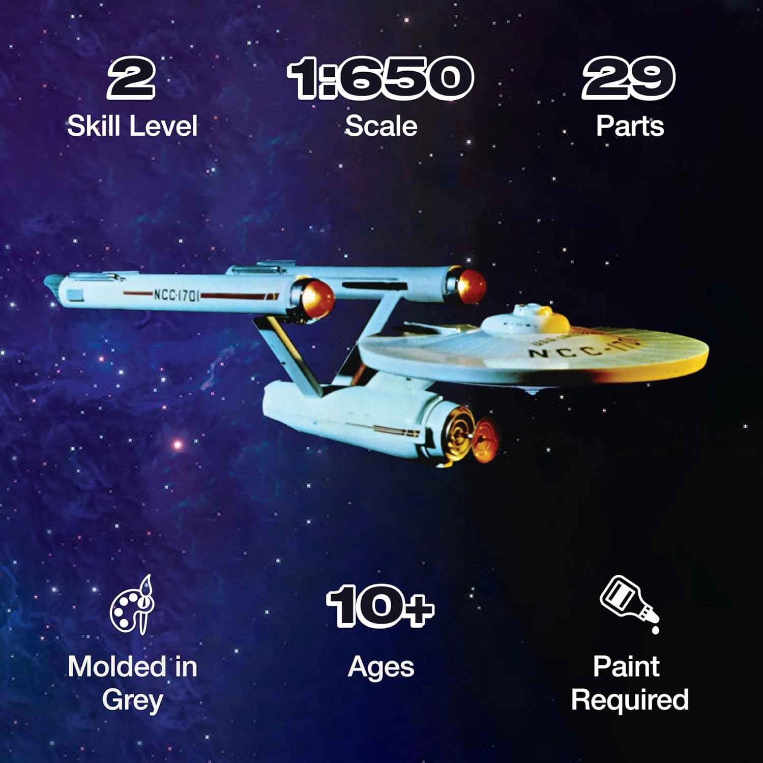 AMT 1296 Star Trek Classic U.S.S. Enterprise 1:650 Model Kit