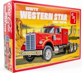 AMT White Western Star Semi Tractor (Coca Cola) 1:25 Scale Model Kit