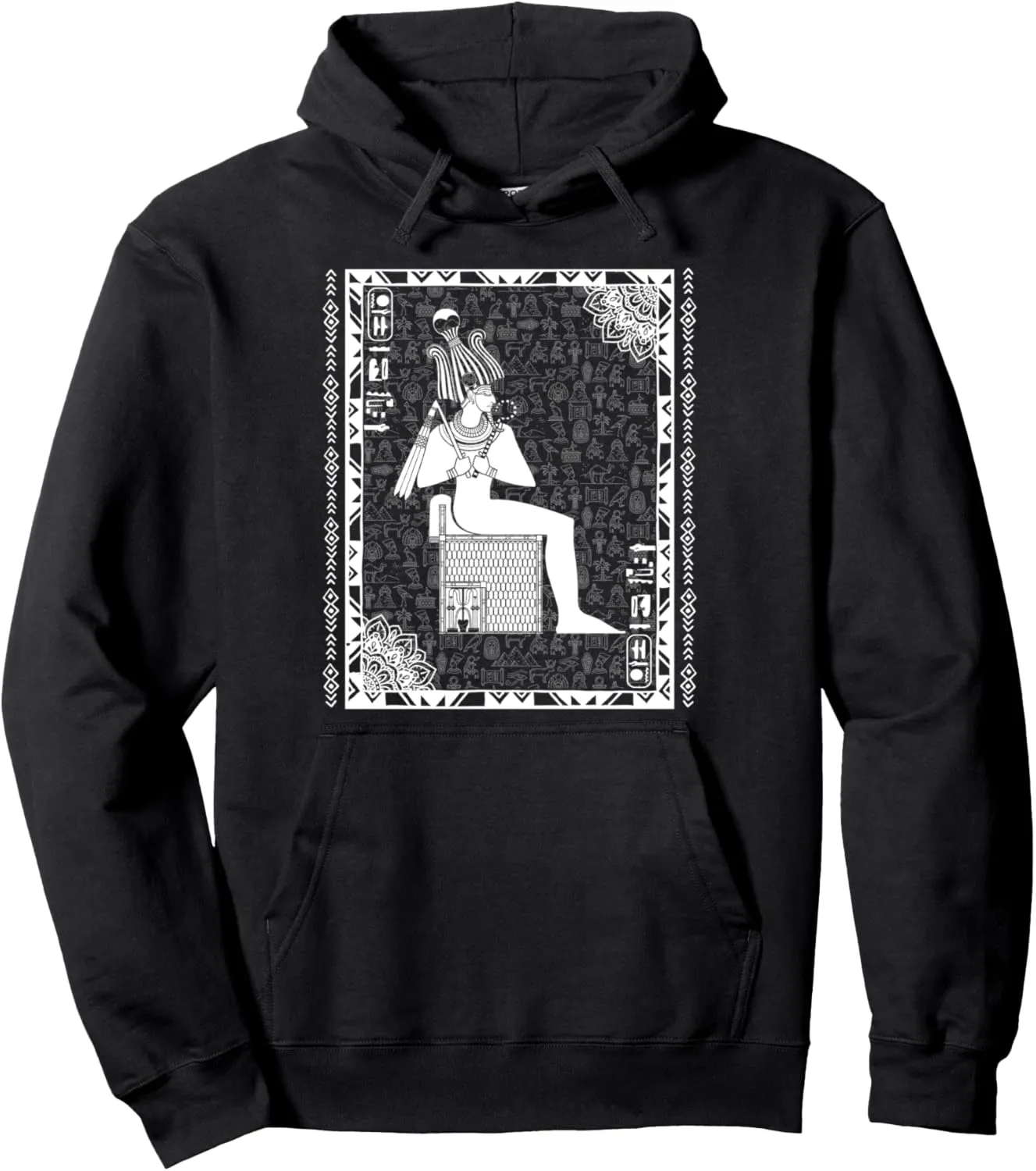 Ancient Egypt God Ausar Osiris Egyptian Kemet Pullover Hoodie