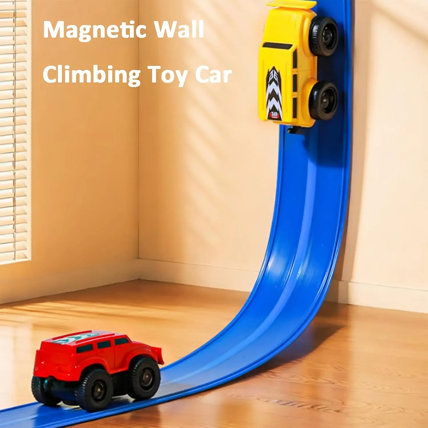 Anowadays Magnetic Wall Climbing Toy Car, Yearpilrim Car Toy Wall Climbing, Cars That Drive on Walls and Ceiling, Magnetic Levitation Inertia Climbing Wall Toy Car (Red)