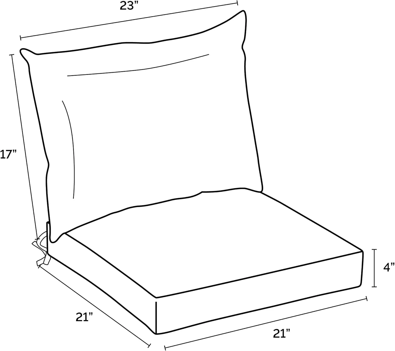 Arden Outdoor Dining Chair Cushion, 21 x 21, Rain-Proof, Fade Resistant 21 x 21, Aqua Leala