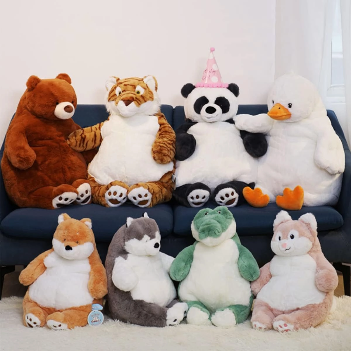 ARELUX 22in Large Panda Plush Stuffed Animal Hugging Pillow:Soft Giant Sleeping Body Warm Fluffy Pillow Adorable Chubby Panda Plushie Toy Creative for Friends Dormitory