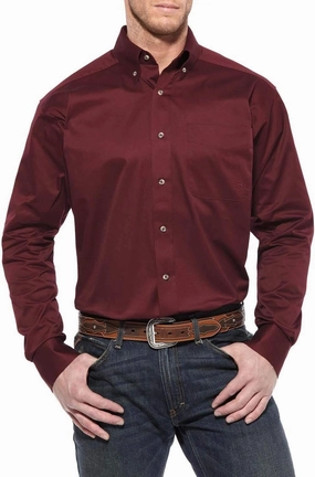 Ariat Men's Solid Twill Classic Fit Shirt