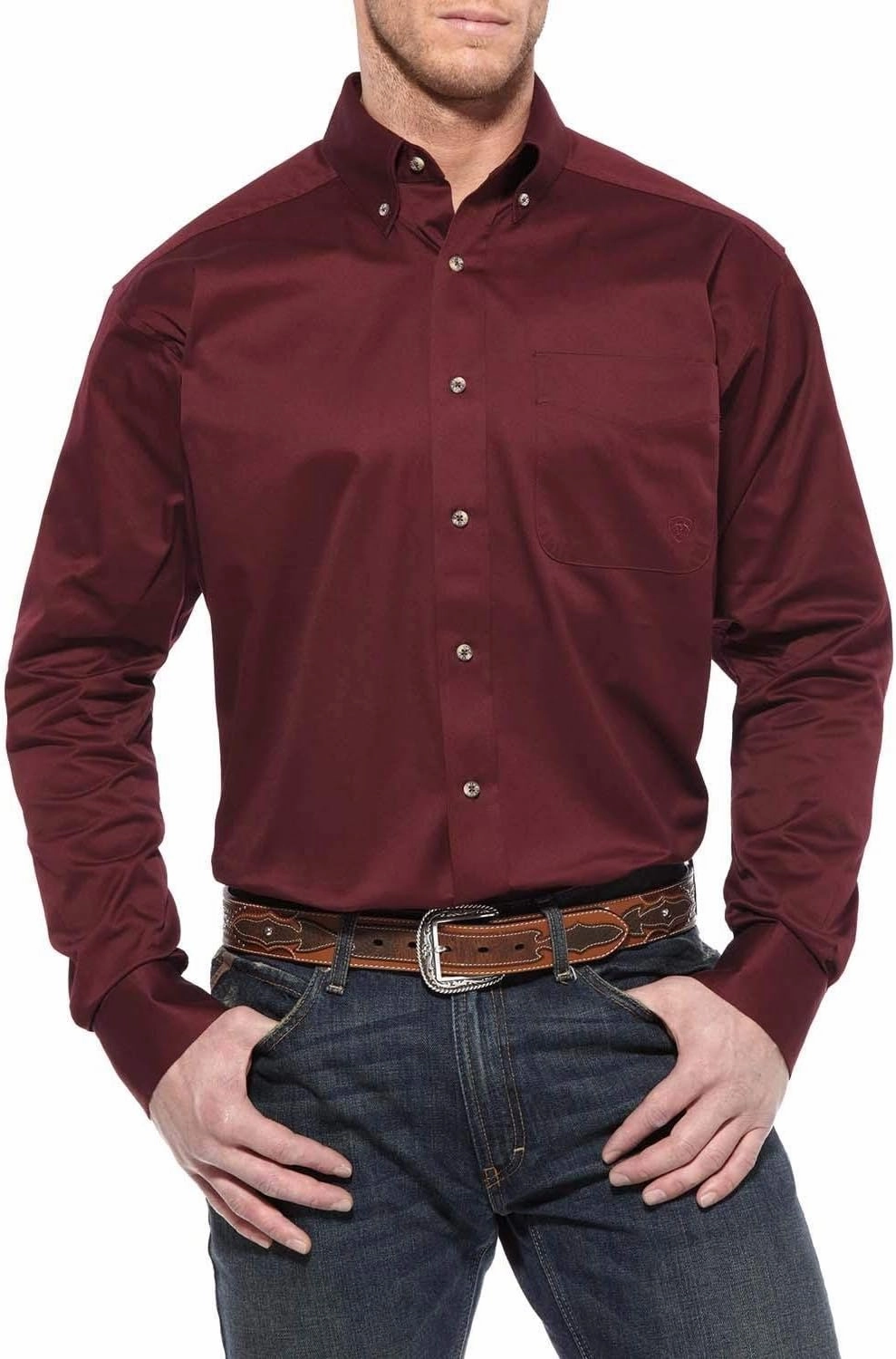 Ariat Men's Solid Twill Classic Fit Shirt