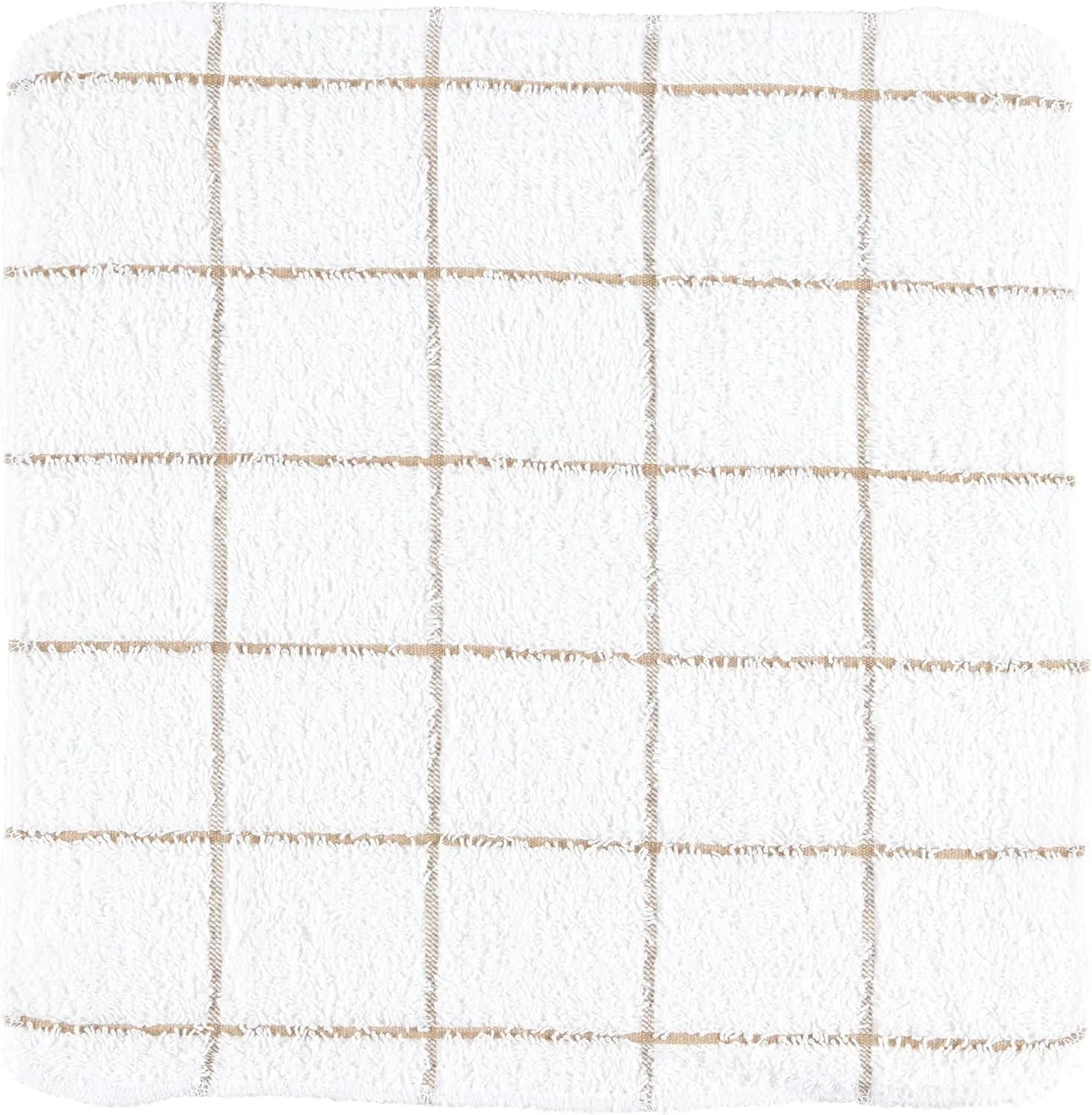 Arkwright Dish Towels for Kitchen - (Pack of 12) Soft, 100% Cotton Terry Dishcloths, Highly Absorbent & Quick Dry, Washcloths for Washing, Drying, and Cleaning Dishes, 12 x 12 in, Tan