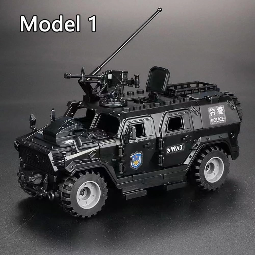 Armored Vehicle Building Block Military Vehicle Building Toys for Age 6 7 8 9 10 11 12 , Army Military Brick, Military Car Model Toys Gifts for Boys（3 Styles）