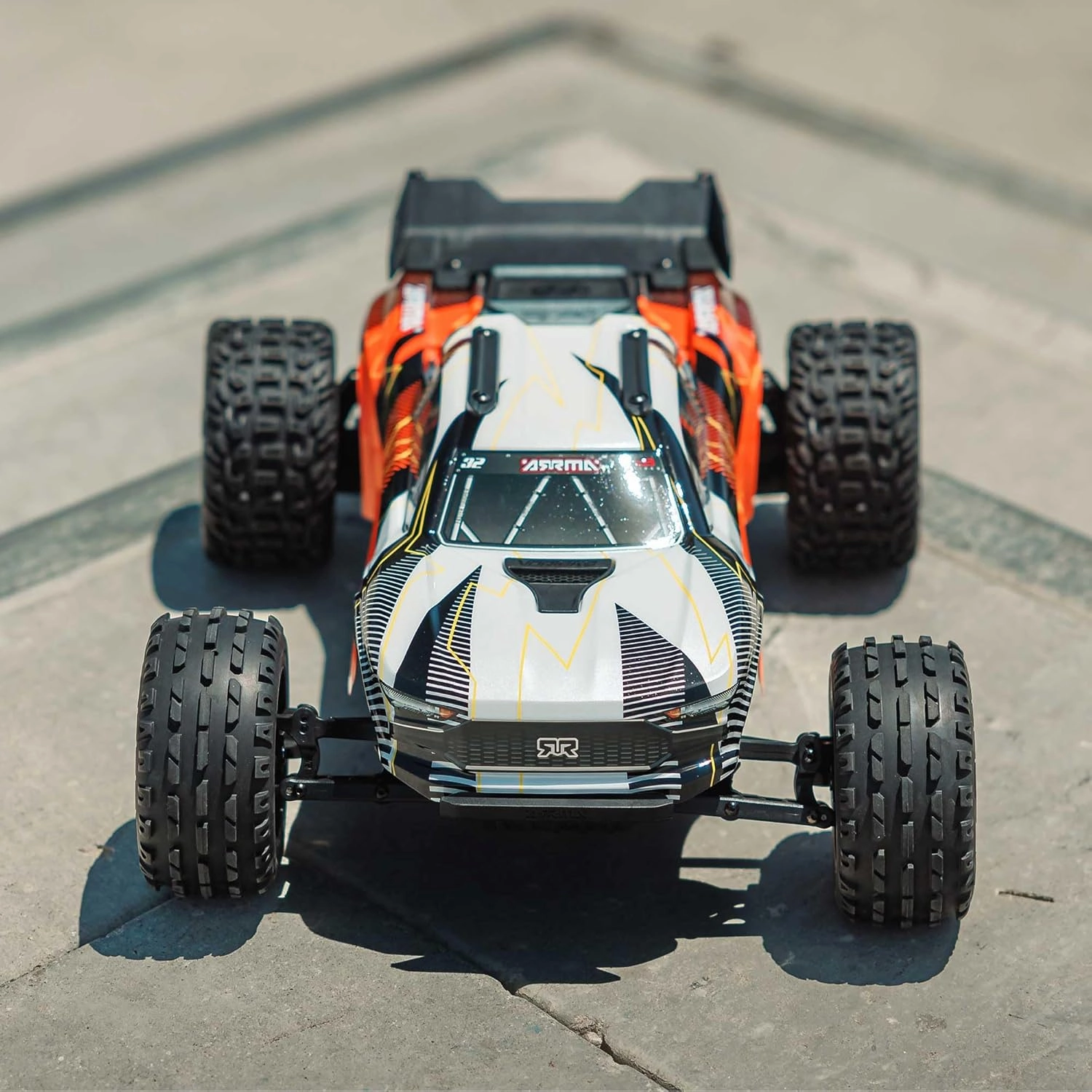 ARRMA RC Truck 1/10 VORTEKS 2wd Stadium Truck RTR with Smart Battery & Charger, Orange, ARA3205ST1