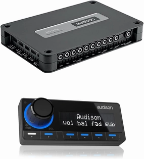 Audison bit One.1 Signal Interface Processor with 8 Channels in and Out with Audison DRC MP Multimedia Play Digital Remote Control