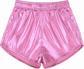 Auranso Girls Metallic Shorts Sparkly Hot Pants Shiny Dance Outfits Short Pants