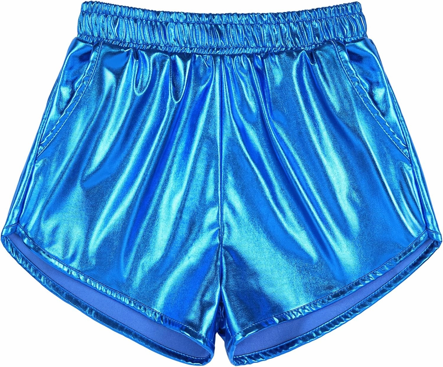 Auranso Girls Metallic Shorts Sparkly Hot Pants Shiny Dance Outfits Short Pants