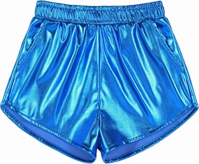 Auranso Girls Metallic Shorts Sparkly Hot Pants Shiny Dance Outfits Short Pants